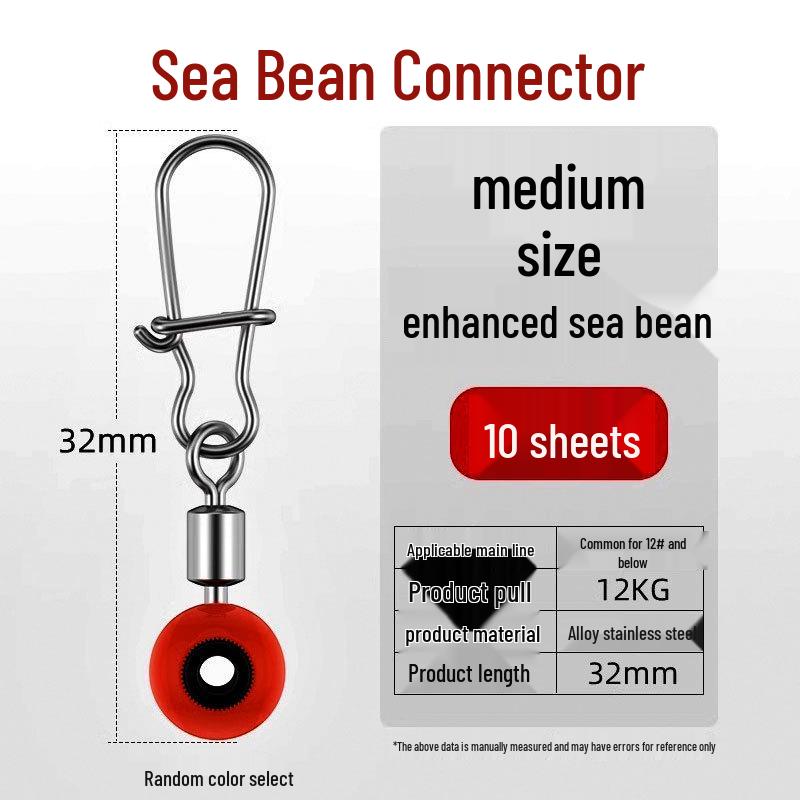 Conector Boabă de Mare în Formă de Opt pentru Pescuit la Stâncă: Ax pivotant și accesoriu plutitor glisant