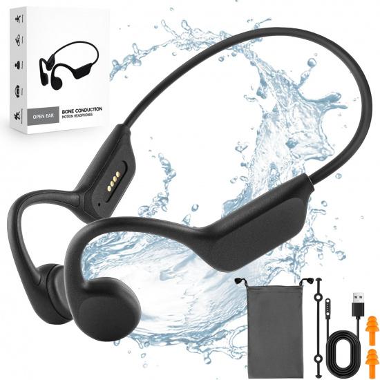 Swimming Headphones - IPX8 Waterproof, Bone Conduction, Wireless Bluetooth 5.3, MP3 Dual Mode, Stores 2500+ Songs, Underwater High Sound Quality