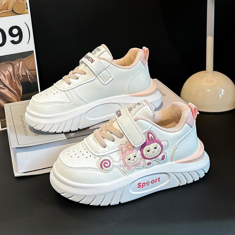 Girls Board Shoes, Spring White Sneakers, Children's Cute Sports Shoes, Boys' Anti-slip Casual Shoes
