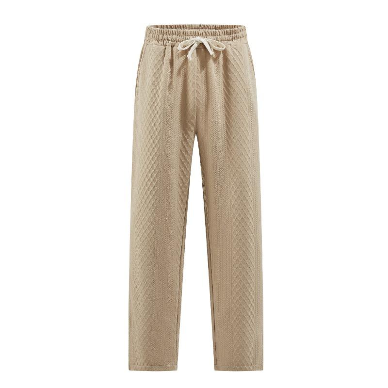 Новые свободные спортивные брюки для отдыха из жаккардовой трикотажной ткани с текстурой складского типа, прямые мужские S