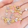10Pcs 2*6mm Silver Color Plated Copper Alloy Flat Spacer Beads Daisy Pattern for DIY Bracelet Necklace Jewelry Making Accessorie