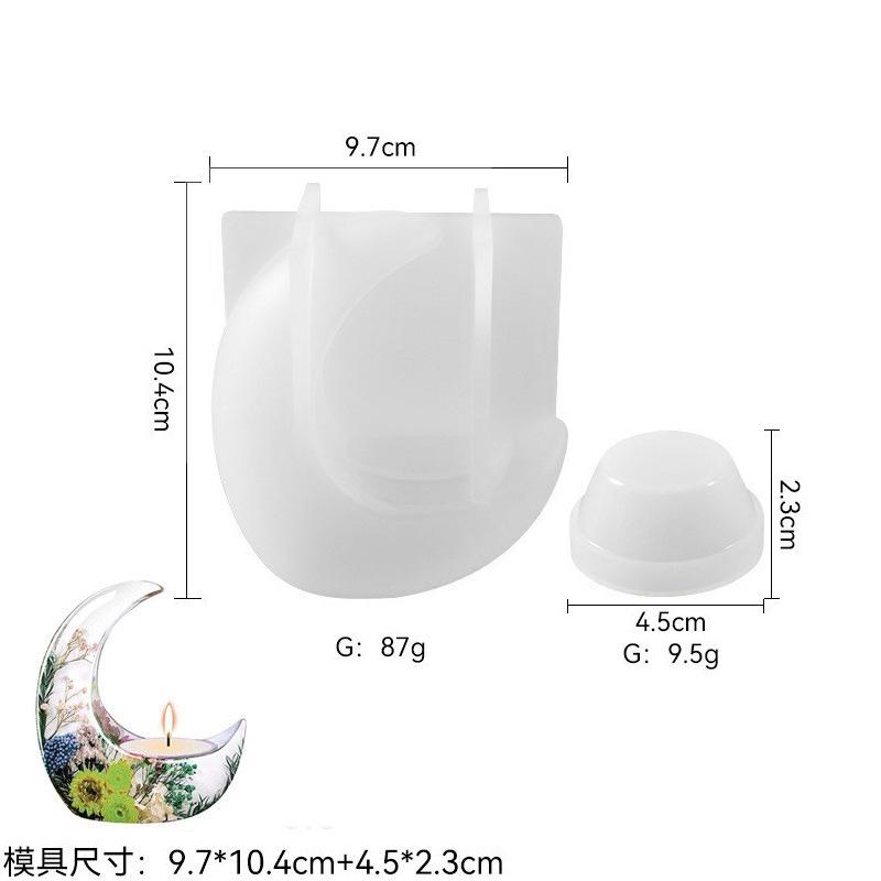 

Формы для подсвечников в форме луны, 3D силиконовые формы для свечей, смоляные формы для луны, формы для эпоксидной смолы, смоляная форма для луны Рамадана