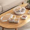 Luxe Fruit and Snack Storage Plate with Lid – Divided Sections for Fruits & Dried Snacks