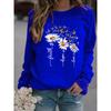 Women's Printed Round Neck Sweatshirt, European American Style 2025