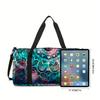 Colorful Fish Scale Large Capacity Travel Duffels Bag for Boy/Girl Children Best Gift 2D Flat Cartoon Leisure Fitness Bag