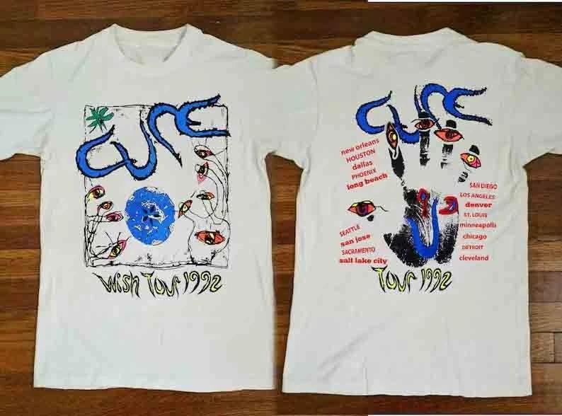 Винтажная футболка The Cure Wish Tour 1992 года, обе стороны S
