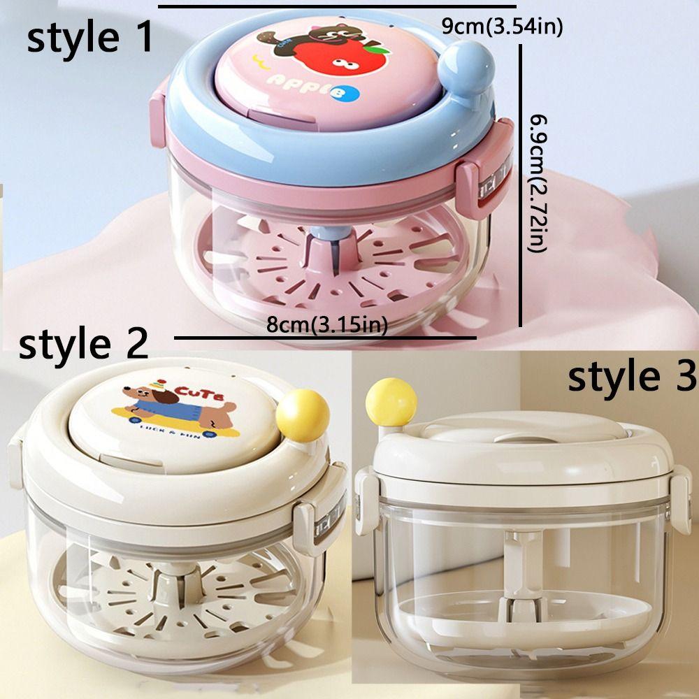 2-in-1 Denture Cleaning Box Hand Cranked Braces Storage Box Orthodontic Retainer Box  Travel Use