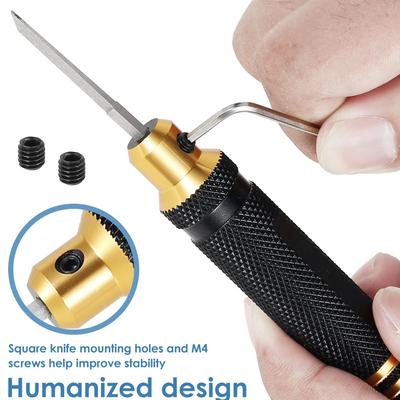 7In 1 Model Chisel Sharp Wear Resistant Modeling Scriber Ergonomic Super Slim Hobby Cutting Tool with 7 Blades Cutting Tools