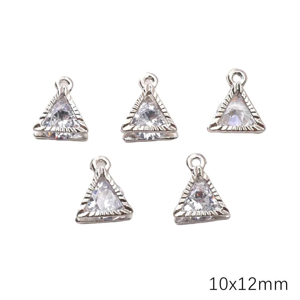 Alloy Charms Inlaid Zircon Heart Star Rhinestone Pendant Accessory For DIY Earring Necklace Accessories