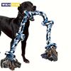 1pc Heavy-Duty Dog Rope Toy with Teeth Cleaning & Chewing - Extra Long Rope -Durable Chew Toy for Teeth Cleaning Dog Accessories