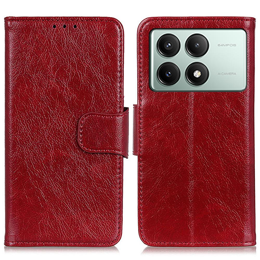 For Xiaomi Redmi K70E 5G/Poco X6 Pro 5G Wallet Case Protective Split Leather Phone Cover