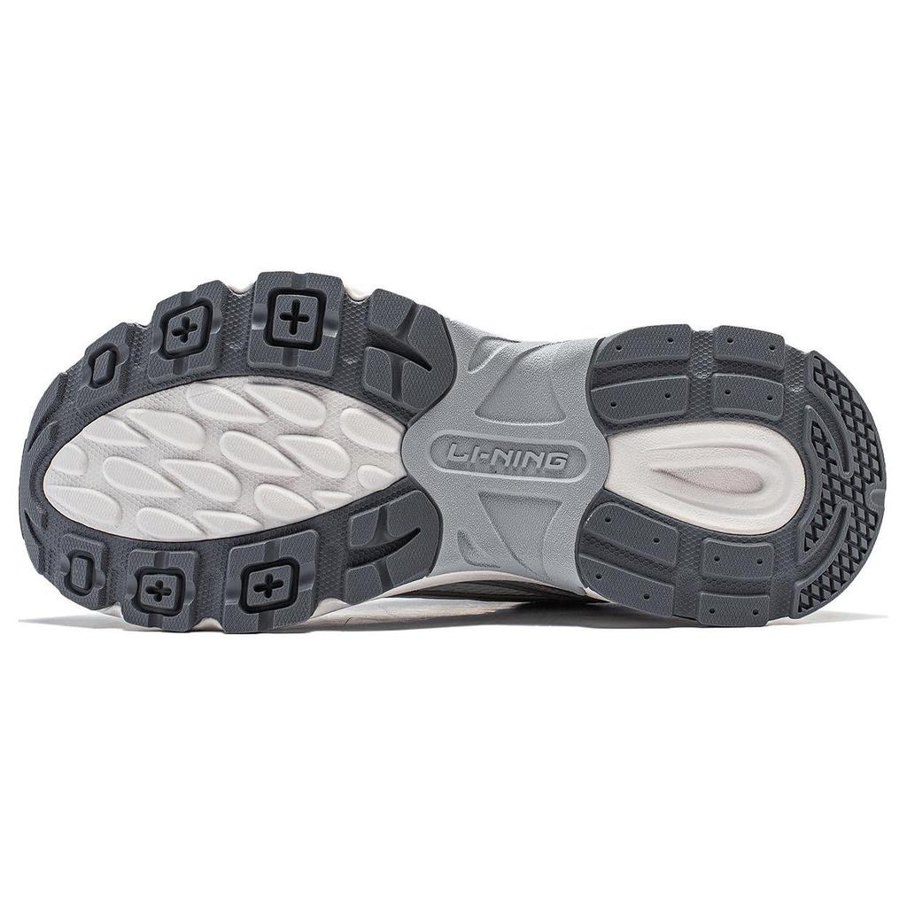 Li Ning Aurora 2K V2 Cushioning Slip Resistant Abrasion Resistant Support Low top Casual Shoes Women's Silver White AGCU026-1