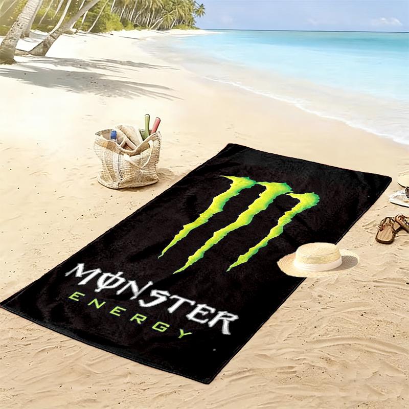 Monster Energy Print Beach Towel, Large Soft Quick Dry Towel for Beach Camping Swimming