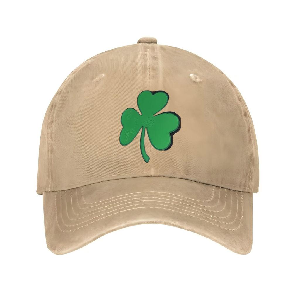 Kleeblatt-Print Baseballkappe Verstellbar Atmungsaktiv Polyester Lässige Mütze für den St. Patrick's Day