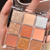 9 Colors Lasting Pearlescent Matte Eyeshadow Palette Glitter Powder Cosmetic
