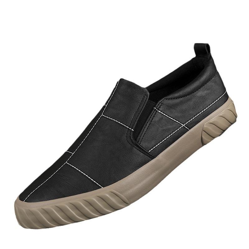 Herrenschuhe Frühling Neu Herren Lederschuhe Koreanischer Stil Mode Lässig Multifunktionale Schuhe Herren Modische Vielseitige Flache Schuhe