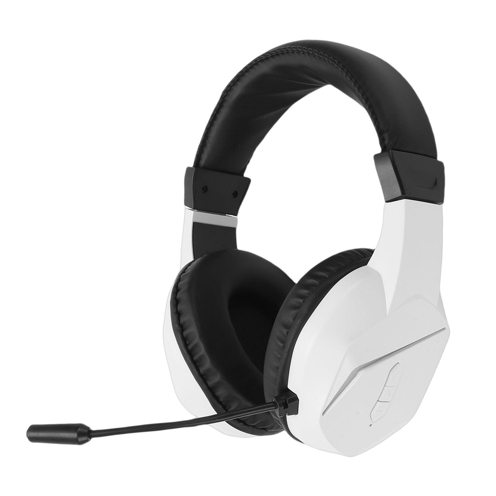 

Wireless Gaming Headset 2.4G Bluetooth 5.4 RGB Light Wireless Gaming Headphone with Noise Canceling Mic for PC Computer білий
