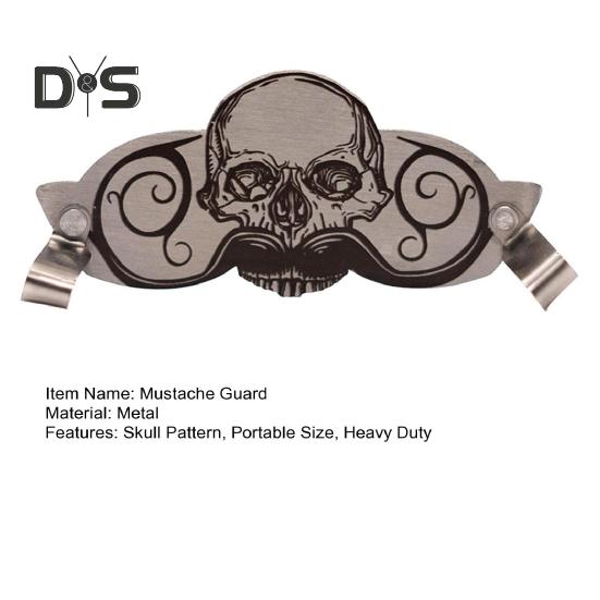 Mustache Drinking Protector Metal Skull Pattern Protect Mustache from Beer Coffee Tea Beverage Drinks Water Cup Mug Mustache Guard