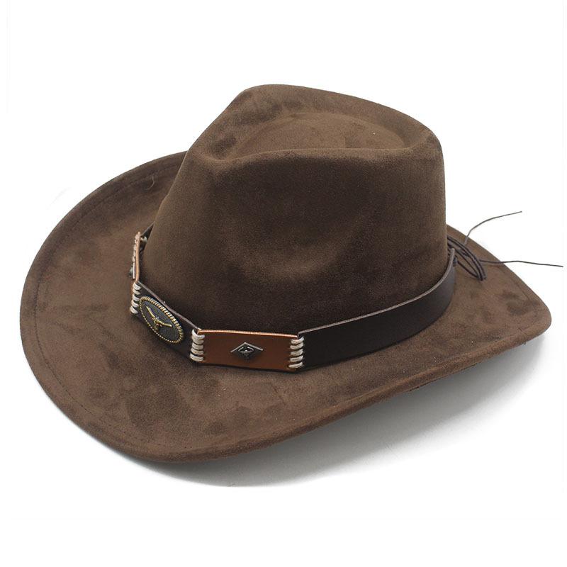 Ethnic Style British Top Hat, Suede Men'S And Women'S Couple Hats, Western Cowboy Top Hats, Jazz Hats For Performance