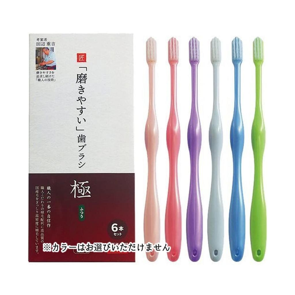 Easy-to-clean toothbrush Extreme Regular Fine bristles 6-piece set LT-53