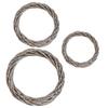 Wedding Rattan Ring Wreath, Grey Wicker Vine Garland, Bright Color, Great Details, Suitable for Physical Stores, 20CM Diameter