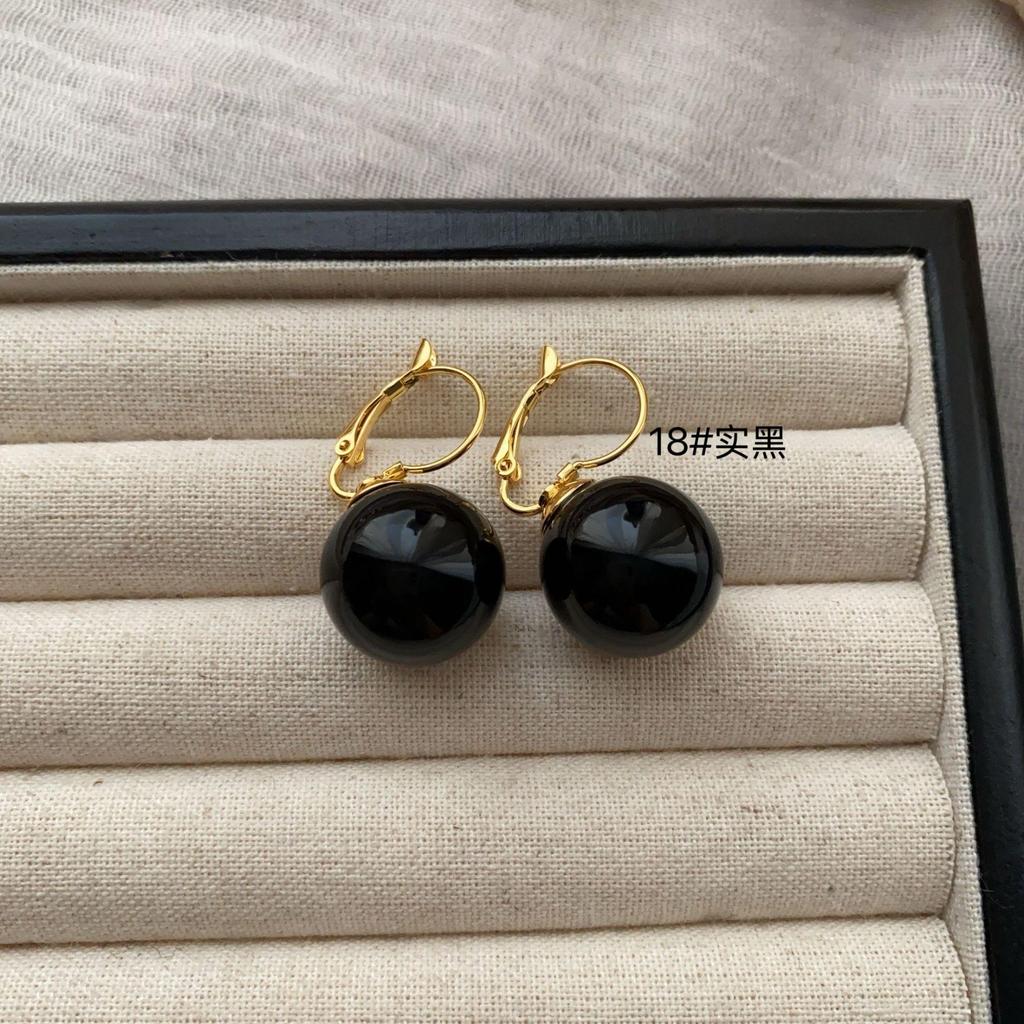 Classic Elegance Warm Pearl Ear Buckle Earrings Commuter Simple Temperament Multicolor French Retro Premium Earrings