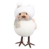 Bird Ornament with Hat Scarf Champagne Color Hanging Foam Bird Pendant Xmas Decoration for Xmas Tree