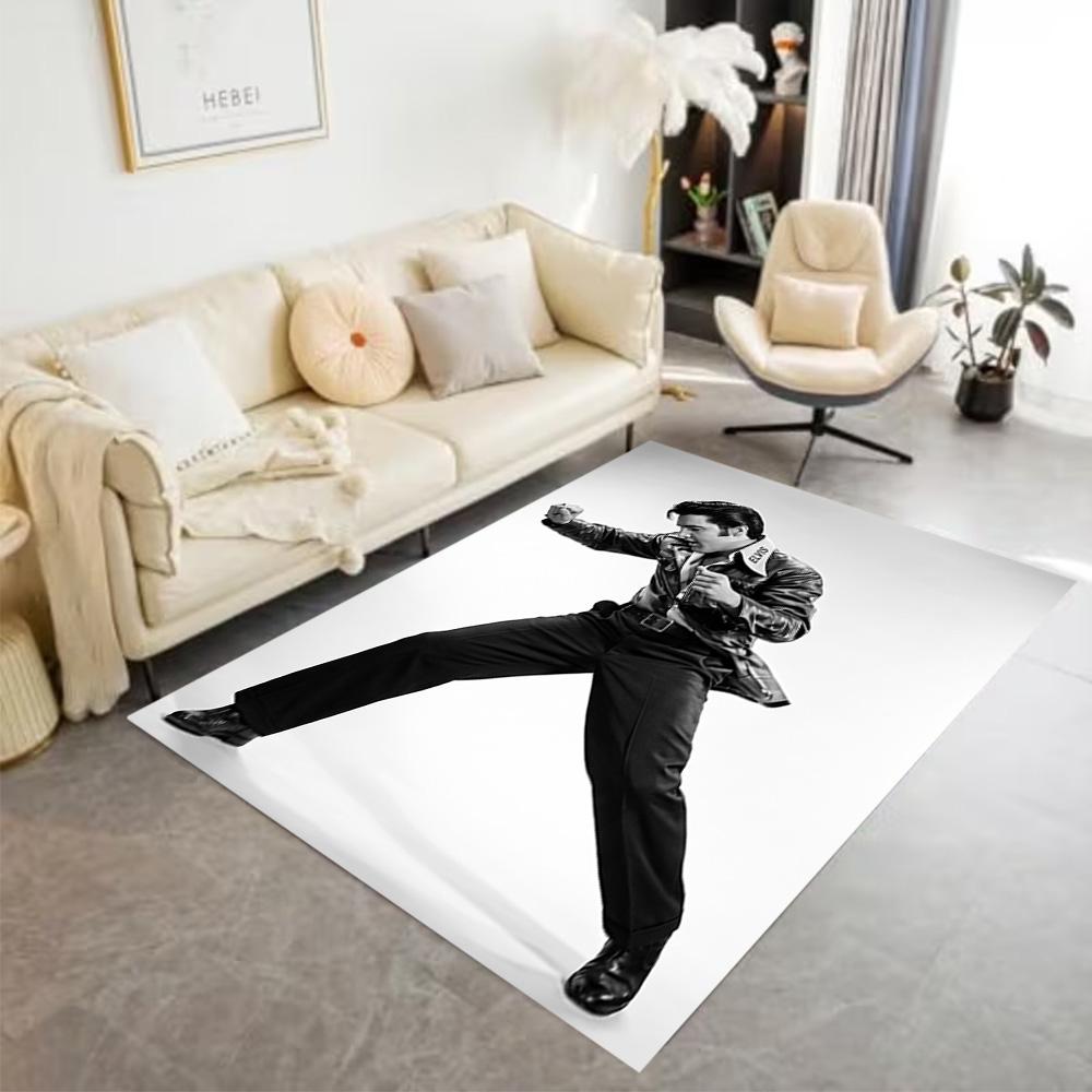 Elvis Presley Performance Teppich Büro Teppich Perfekt für Arbeitszimmer Spielzimmer Raum dekorieren Eingangsbereich Rutschfester Teppich Büros dekorieren