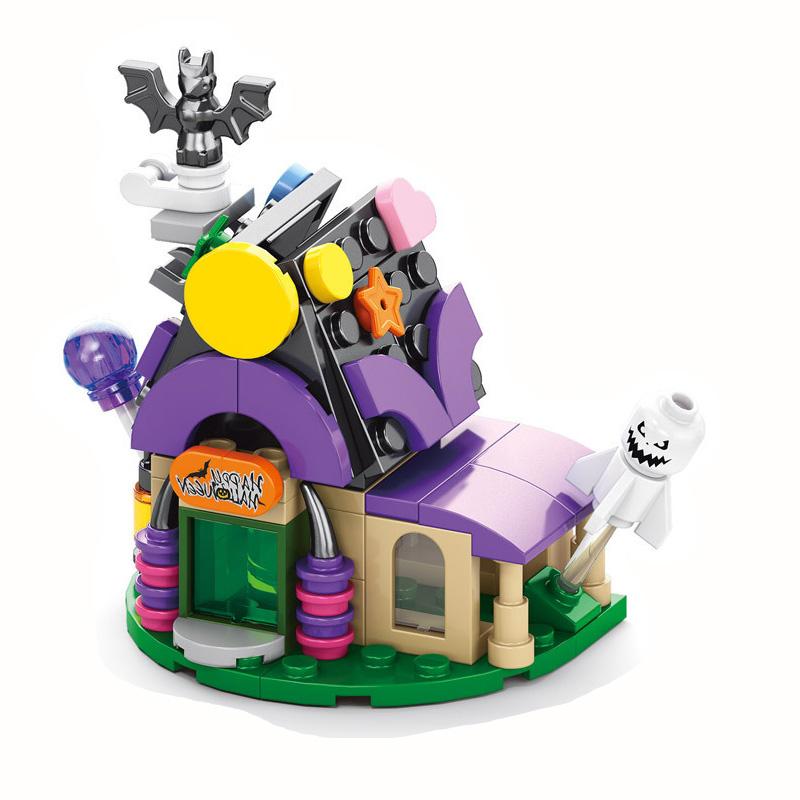 MOC Giocattoli in Mattoncini Set di Costruzione Testa di Zucca di Halloween Fai da Te Figure di Soldato Scheletro Regalo Bambini Natale Halloween