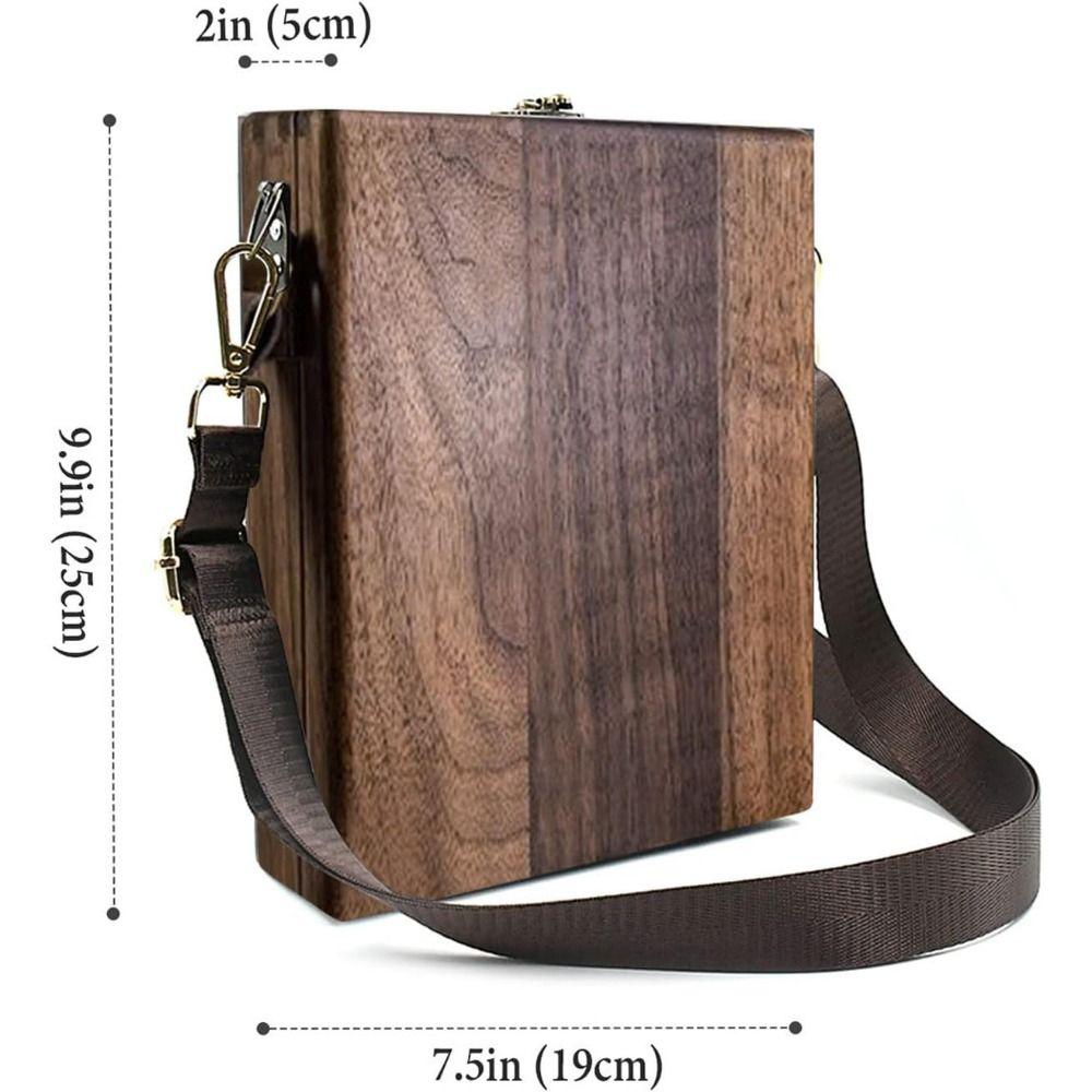 Caja de Madera Mensajero de Escritores Nostálgicos Bolso Portátil para Herramientas de Artista Almacenamiento de Materiales de Arte