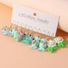 5 Pairs Cartoon Ice Cream Cookie Chocolate Donut Earrings for Women Girls 3D Food Dangle Earrings Kids Jewelry Gifts