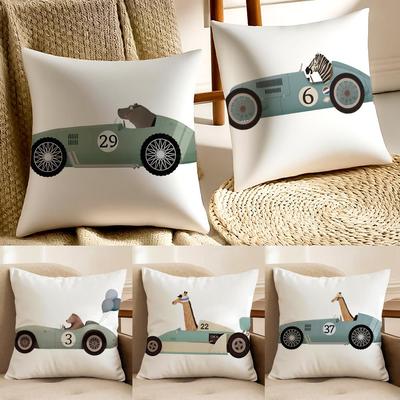 Cuscino Decorativo Animali Cartoni Animati Divertenti Copricuscino per Auto Federa Antiacaro Decorazione Soggiorno Divano Cuscino Stanza