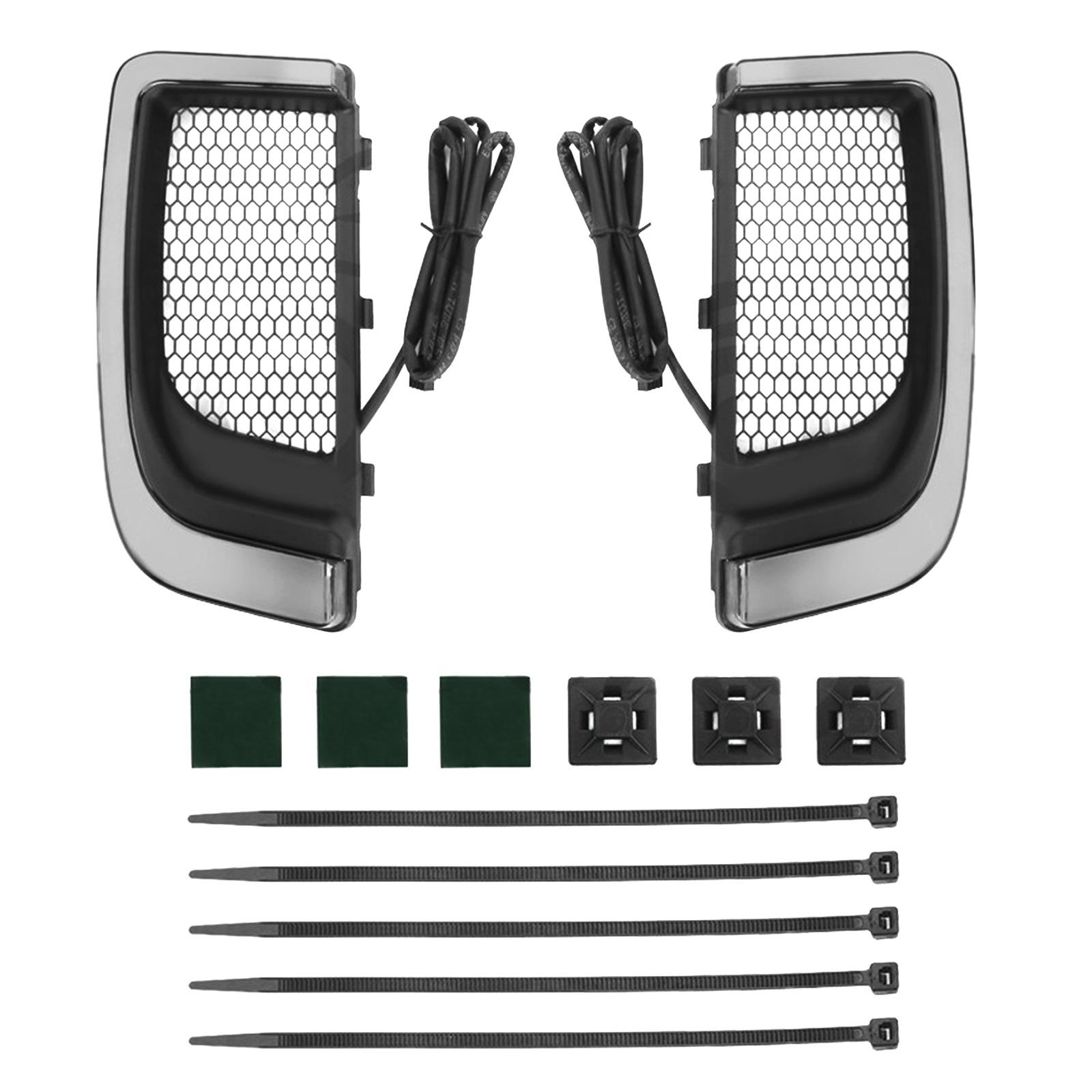 

2 шт. обтекатель мотоцикла, нижние грили, светодиодные указатели поворота, ходовые огни, модифицированные детали для мотоцикла для Street Glide Road King чёрный