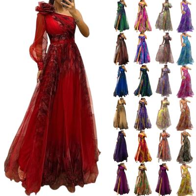 Damen Sommerkleid Mesh Bedruckt Träger Urlaub Freizeit Partykleid