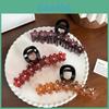 Large Vintage Floral Hair Claw Clip With Rhinestone Embellishments For Women