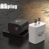 33W Usb Phone Charger Pd Fast Charging Power Adapter For Iphone For Ipad For Samsung Huawei Xiaomi Tablet Wall Eu/Us/Uk Plug