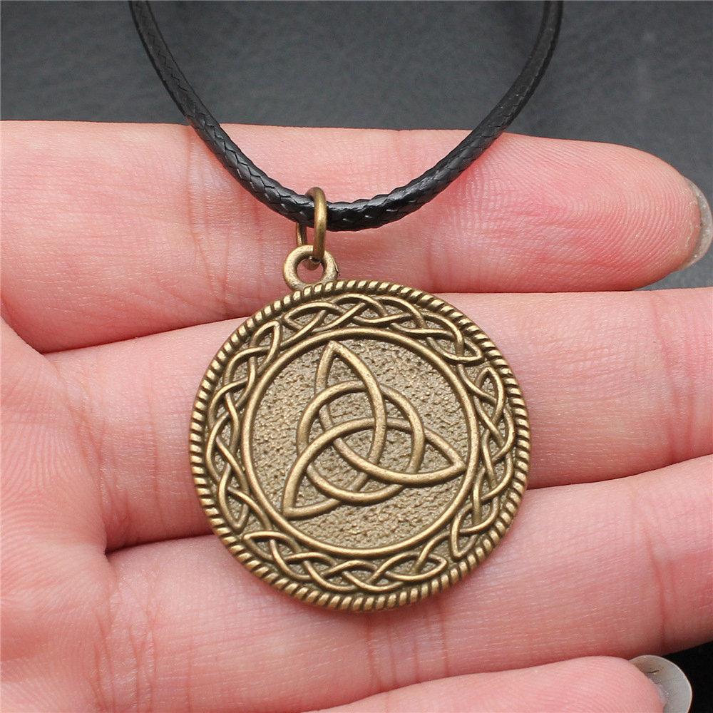 Hexagram Celtic Knot Mystical Amulet Pendant Antique Bronze Metal Couple Choker Necklace Hot Sale