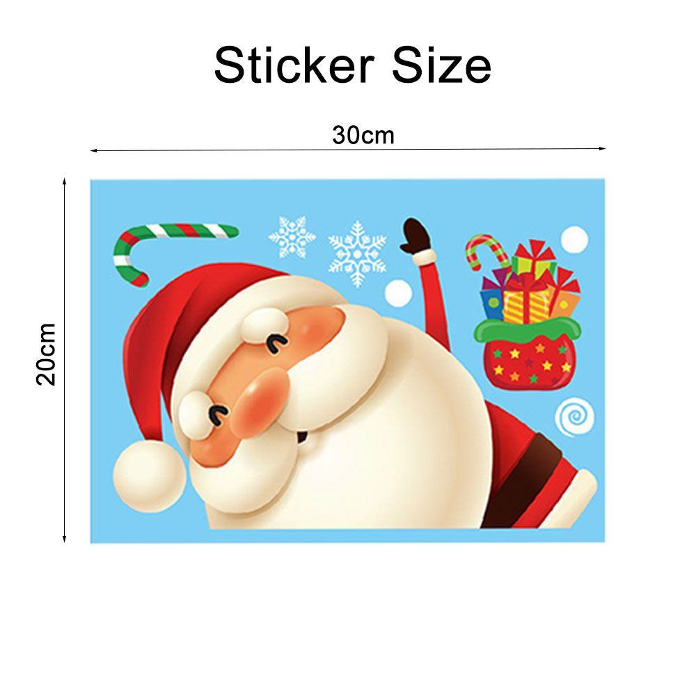 Home Decoration Deer Santa Claus Merry Christmas Xmas Decals Wall Stickers