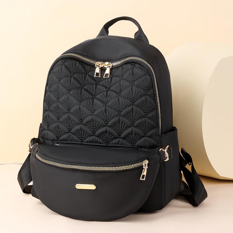 Ромбовидный рюкзак Женская сумка через плечо с буквенным принтом Дорожный рюкзак синий — фото 3