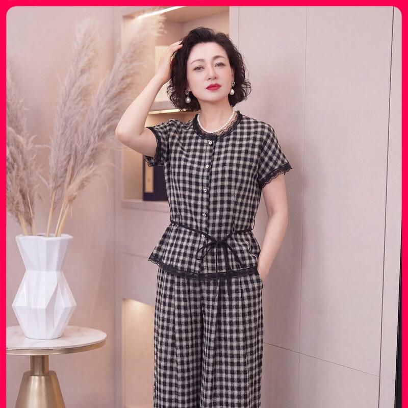 

Jianhu Women s Summer Short Sleeve T-shirt & Pants Set L