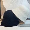 Big Head Circumference Autumn and Winter Thermal Hat Children Chenille Bucket Hat Knitted Bucket Hat Simple Basin Hat
