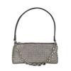 Sparkly Rhinestone Women's Crossbody Evening Bag - Trapezoid Shape, Chain Strap, Underarm Style