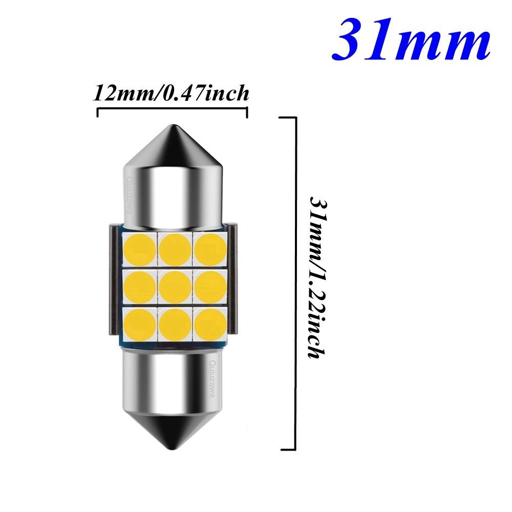 Festoon 31mm 36mm 39mm 41mm C5W C10W C3W Super Bright 3030 LED Bulb Car Dome Light Canbus Auto Interior Reading Lamp Warm White