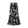 Damska spódnica midi w kwiatowy wzór, casualowa, z wysokim stanem, vintage, długa, boho, dla kobiet, zwiewna, na imprezę koktajlową, trapezowa, z elastycznym pasem, spódnica maxi