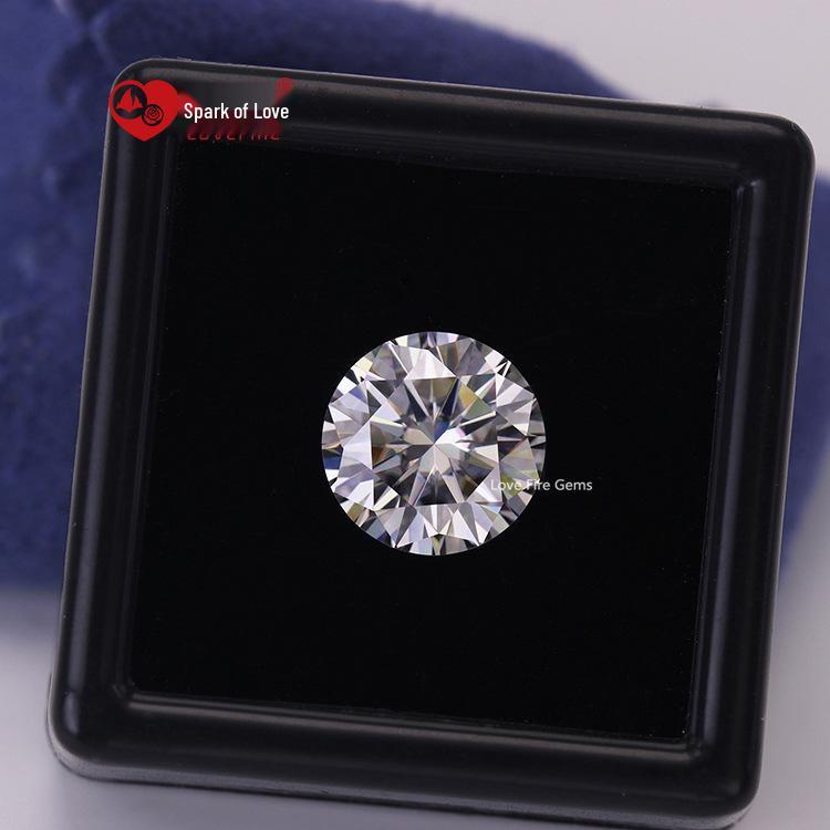 

VVS Round Moissanite, Super White, 8 Hearts & Arrows, 3EX Cut, Full Brilliance, 1/2/3 Carat, Synthetic Silicon Carbide 3.0mm 0.1 Carat