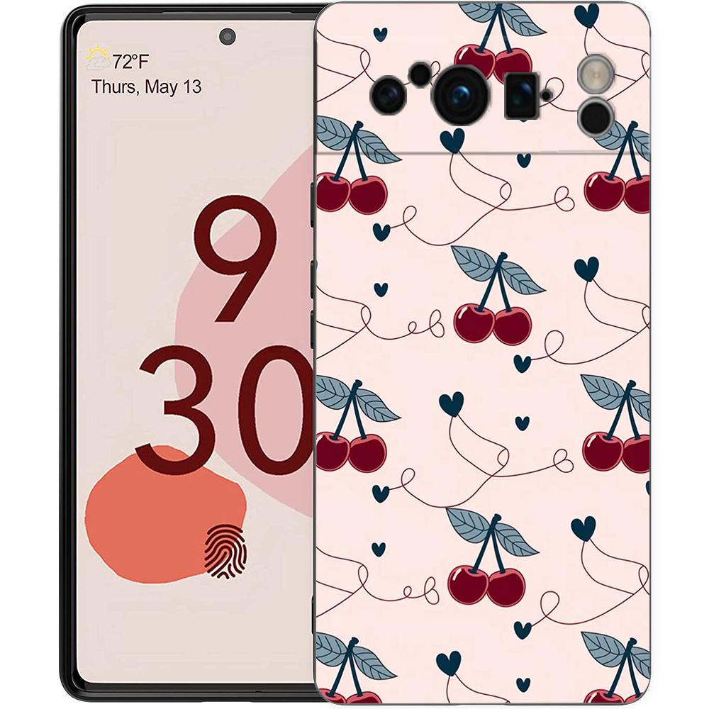 

Fresh Summer Fruit Lemon Cherry Phone Case Cover for Google Pixel 10 9 8 7 6 7A 6A Pro Shockproof Soft TPU 9 Pro XL Shell Capas Pixel 6