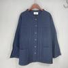 1116 Early Spring New Women's Crew Neck Japanese Cotton and Linen Shirt Loose Shirt Versatile Top Long Sleeve Cardigan