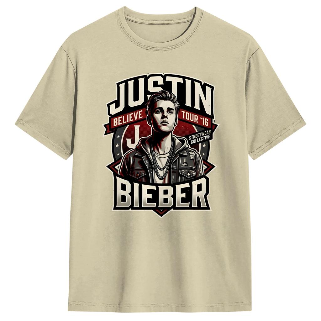 JJustins BBiebers Believe Tour T Shirt Summer Harajuku TShirts Cotton Crewneck Plus Size Top Tees ShortSleeve Vintage Tops