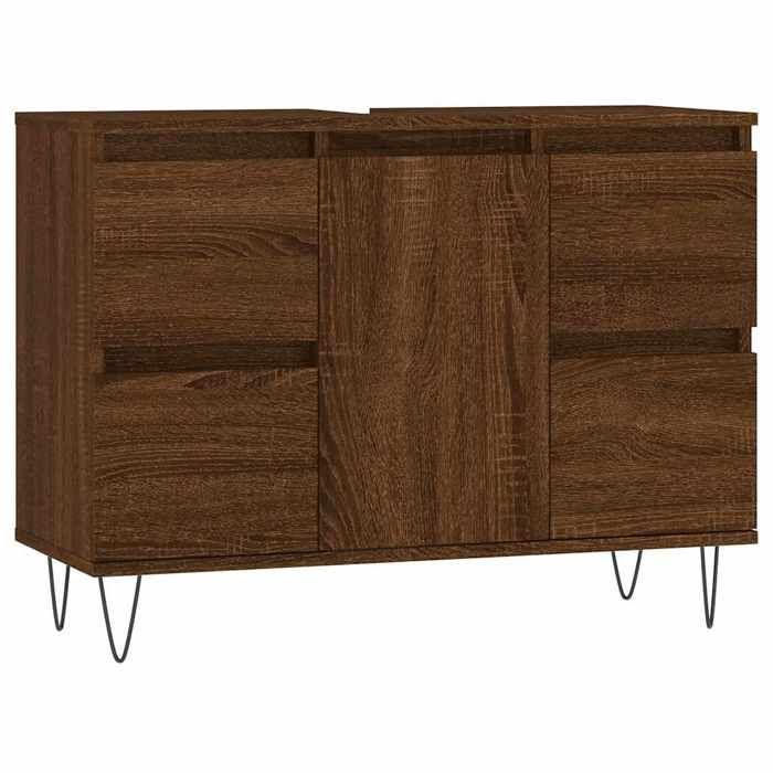 VidaXL Armoire salle de bain chêne marron 80x33x60cm bois d'ingénierie 831659