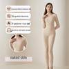 Women's Silk Cashmere Thermal Underwear Set: Seamless, Thick, and Warm for Autumn and Winter.